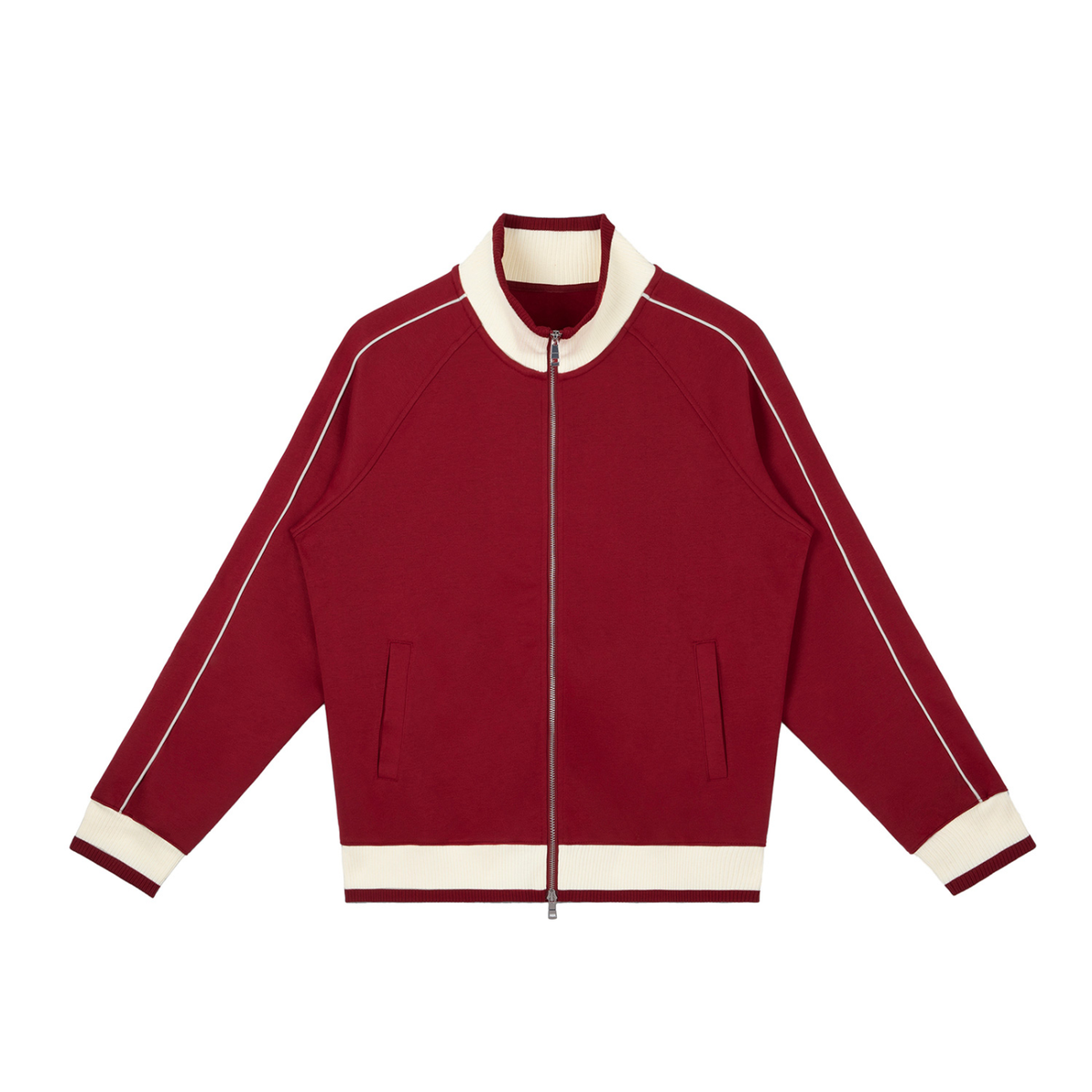 Color Block Raglan Sleeve Zip Track Jacket