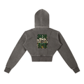 Vintage Washed Cropped Fleece-Hoodie
