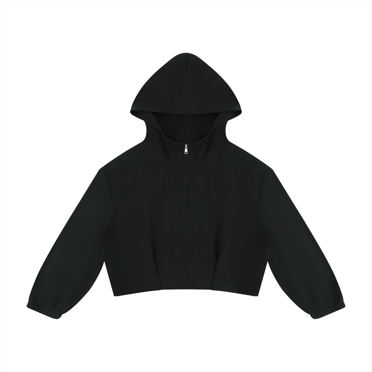 Damen-Hoodie mit kastiger Passform und Viertelreißverschluss