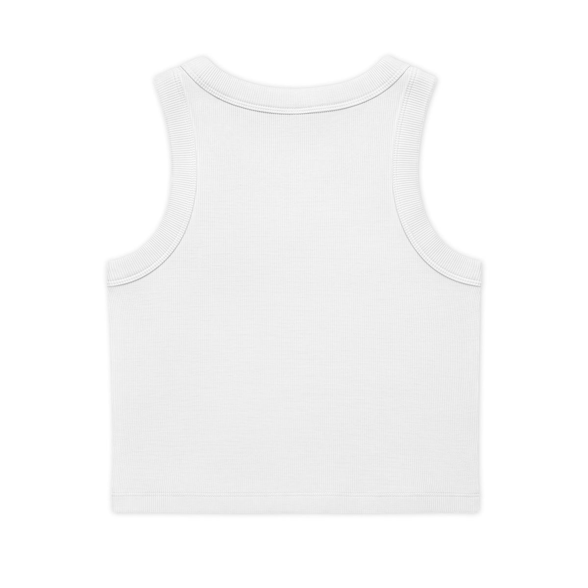 AC Logo Organic Rib Crop Tank — Metallic Holographic Emblem