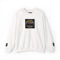 Celestial Crest Crewneck Sweatshirt — Gold Moon & Stars Graphic