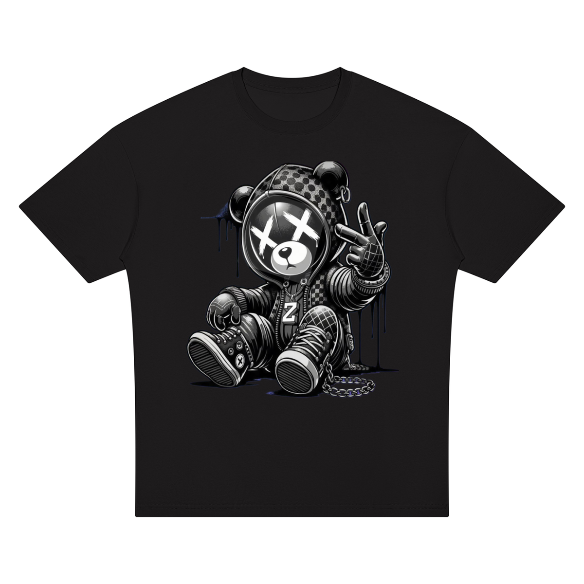 Unisex Oversize-T-Shirt mit überschnittenen Schultern