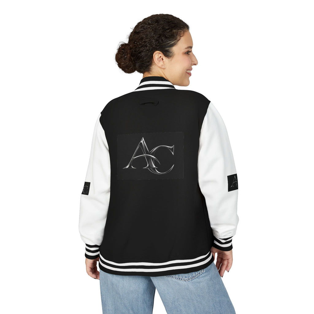 AC Monogram Letterman Jacket - Retro Varsity Black & White