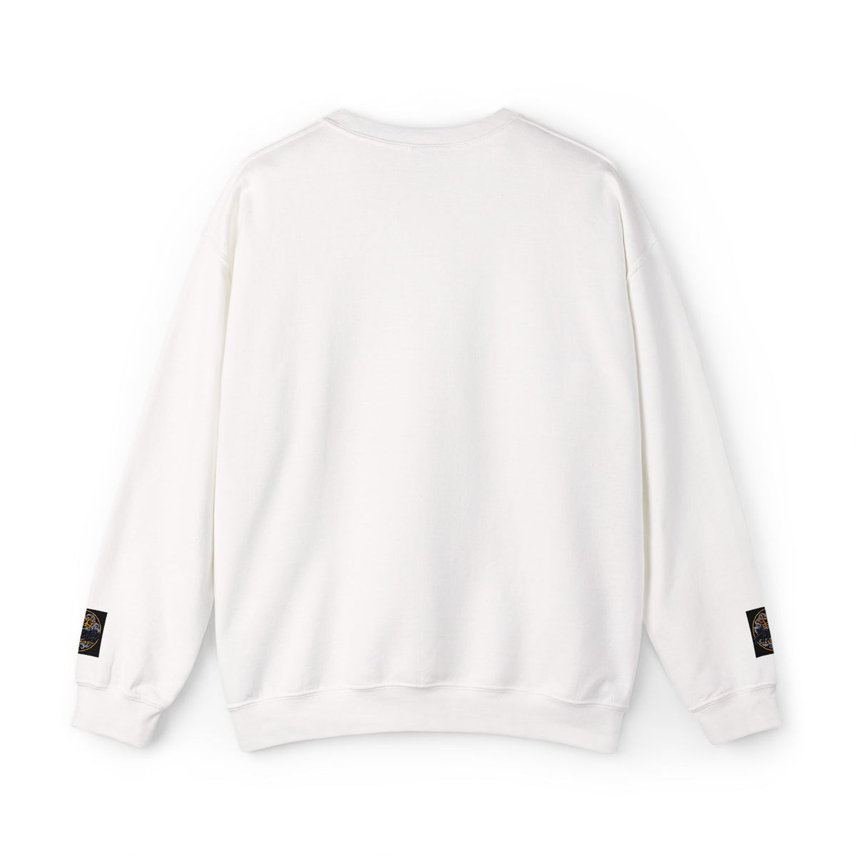 Celestial Crest Crewneck Sweatshirt — Gold Moon & Stars Graphic