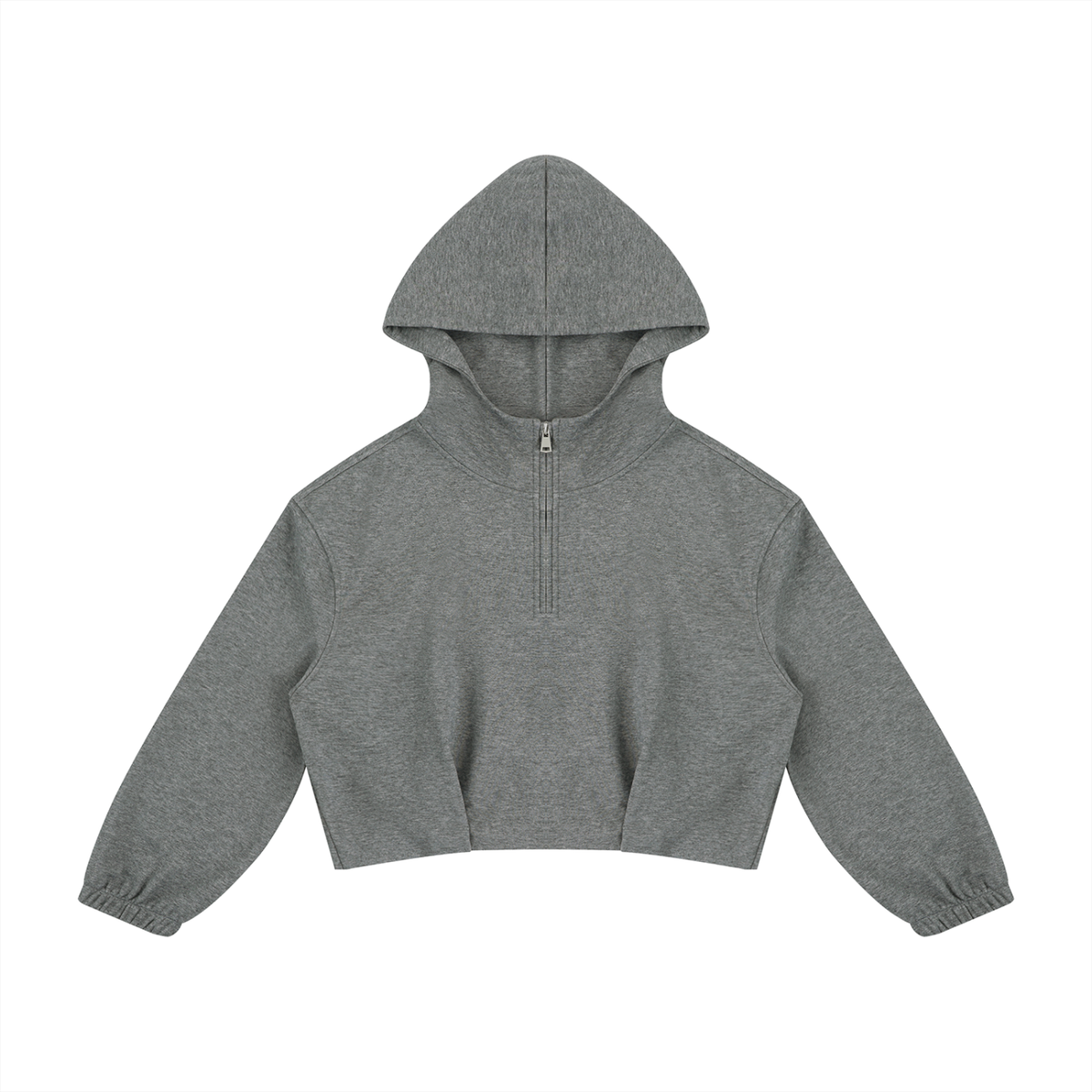 Sweat à capuche ample pour femme avec col zippé