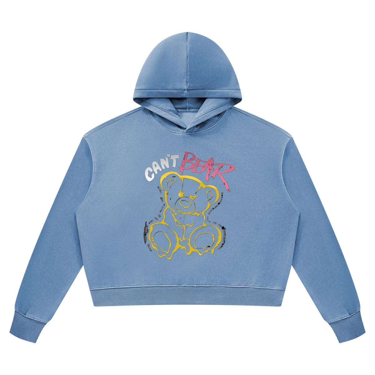 Sweat à capuche épais pour femme au délavage vintage