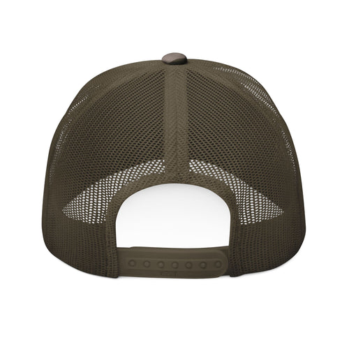 Camo Trucker Hat — Embroidered Military Patch Cap
