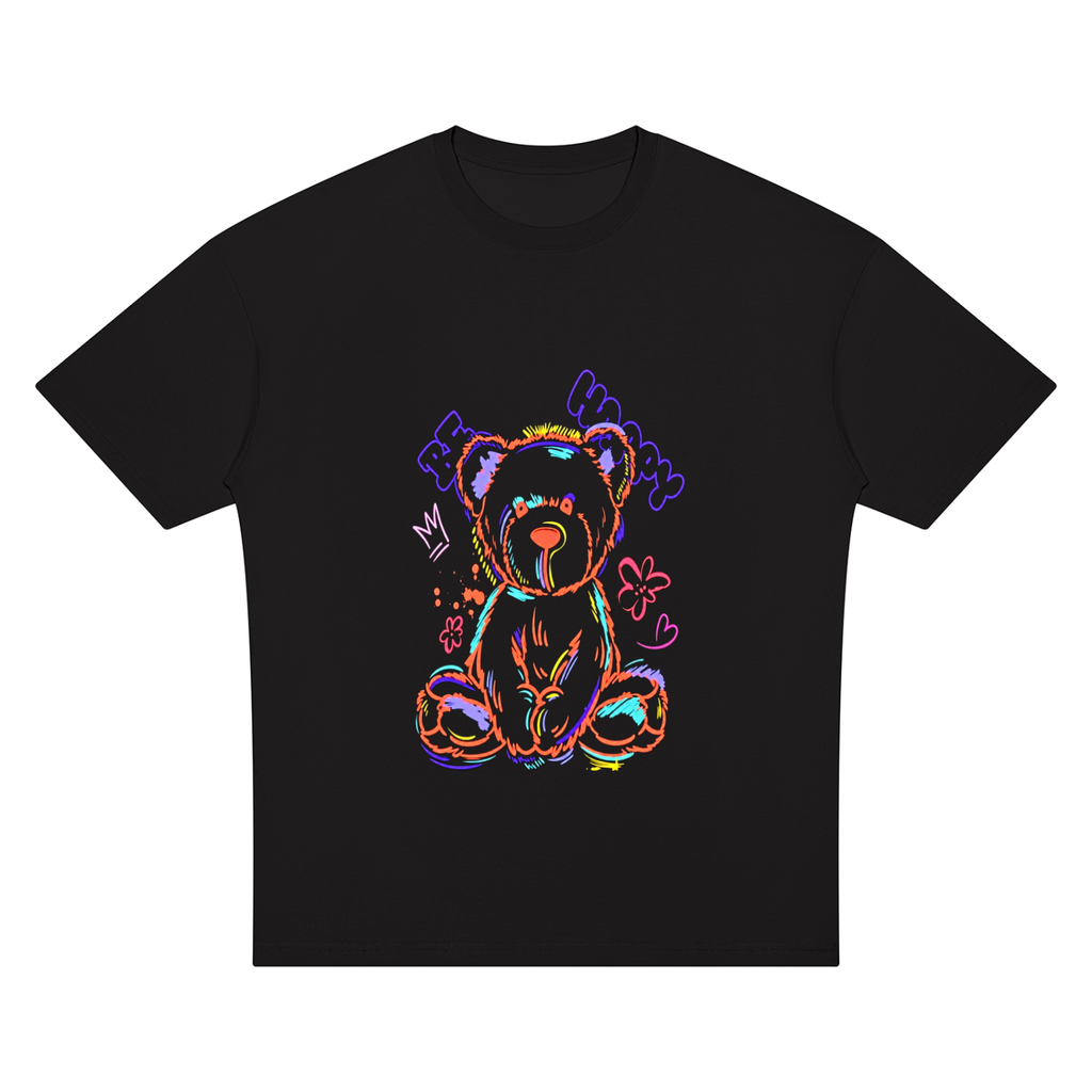 Unisex Oversize-T-Shirt mit überschnittenen Schultern