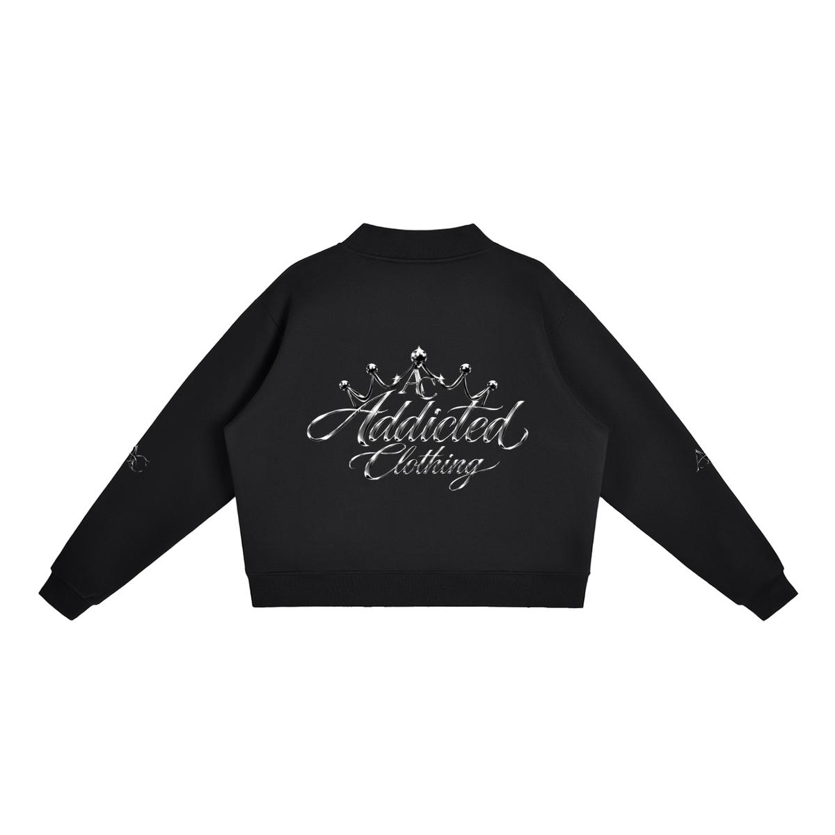 Essential Fleece Mock-Neck Crew Sweatshirt