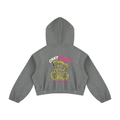 Sweat à capuche ample pour femme avec col zippé