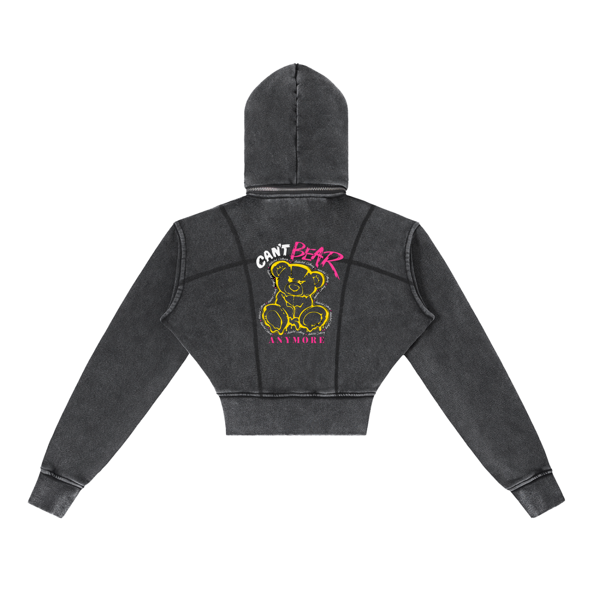 Vintage Washed Cropped Fleece-Hoodie