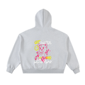 Boxy Hoodie aus Fleece mit durchgehendem Reißverschluss